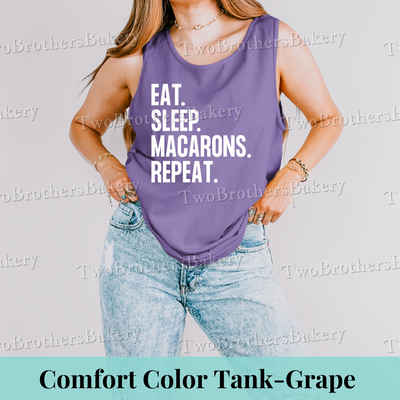 Eat Sleep Macarons Repeat- Tank