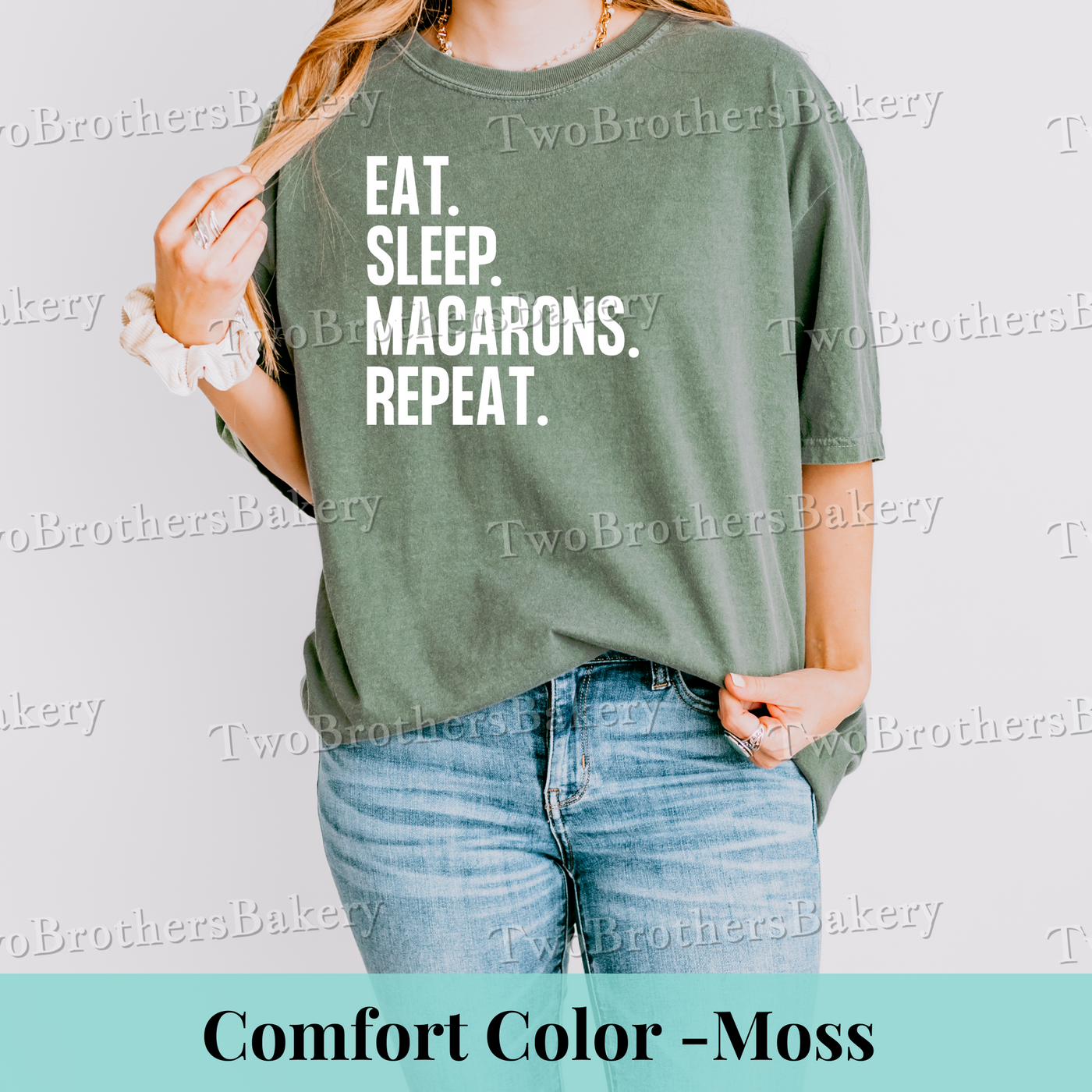 Eat Sleep Macarons Repeat-Tee