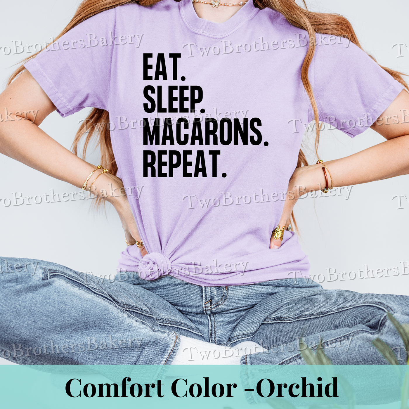 Eat Sleep Macarons Repeat-Tee