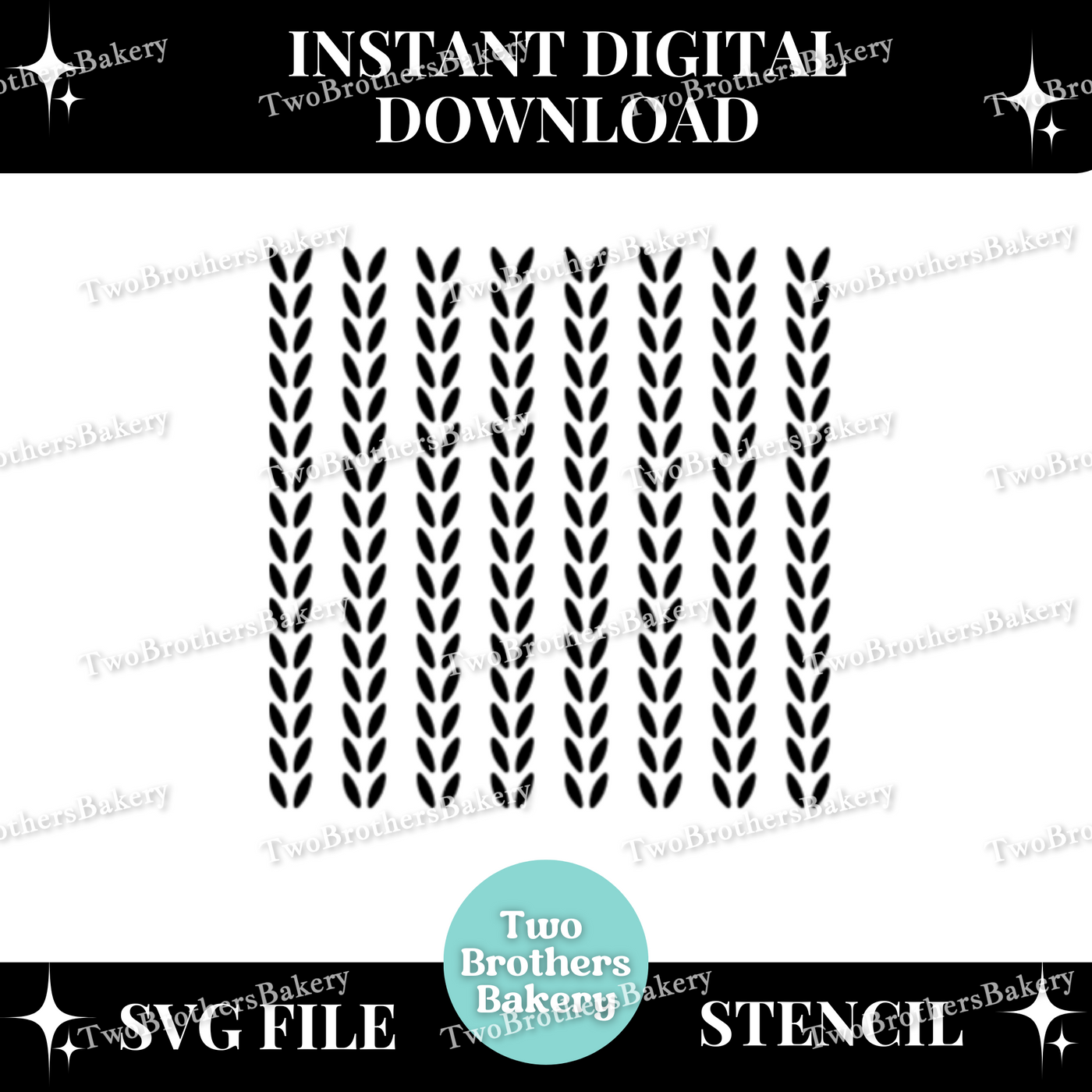 Small Cable Knit Sweater Pattern SVG (Stencil)