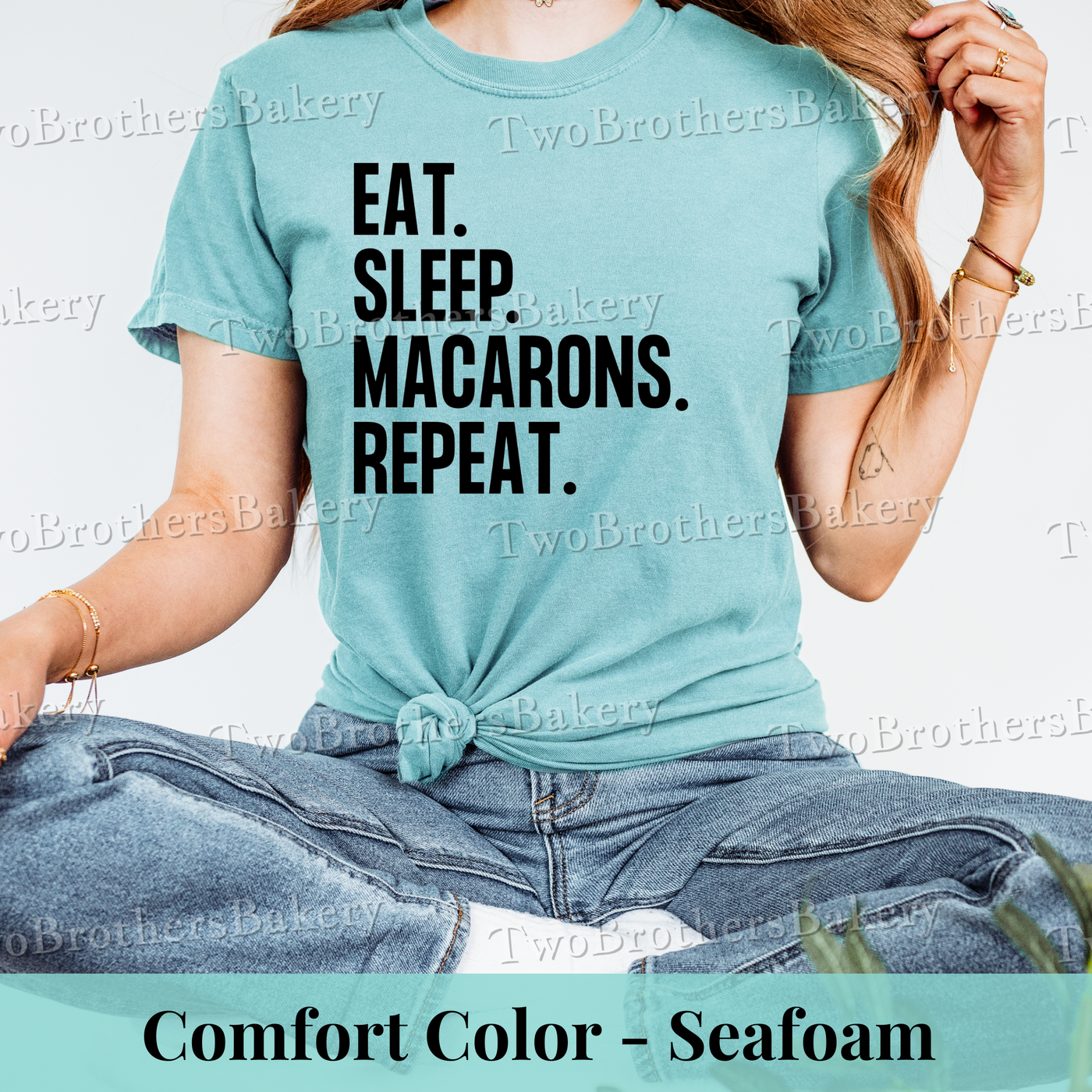 Eat Sleep Macarons Repeat-Tee