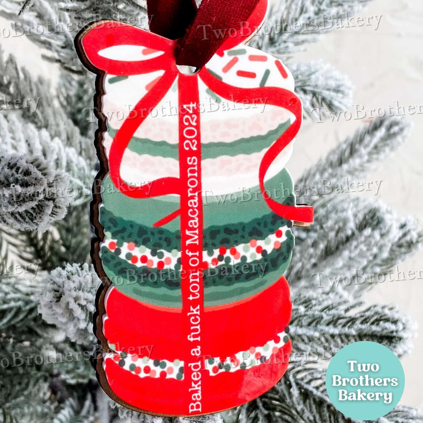 2025 Macaron Christmas Ornament, Gift for Macaron Bakers, Baked a F*cked Ton of Macarons 2025