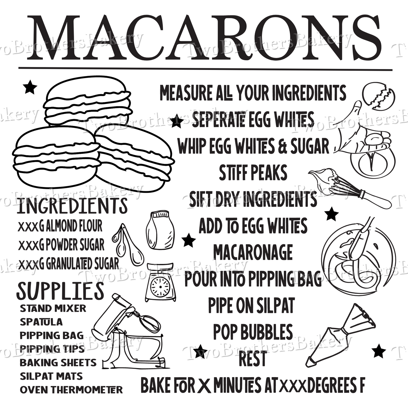 Macaron Recipe Tee