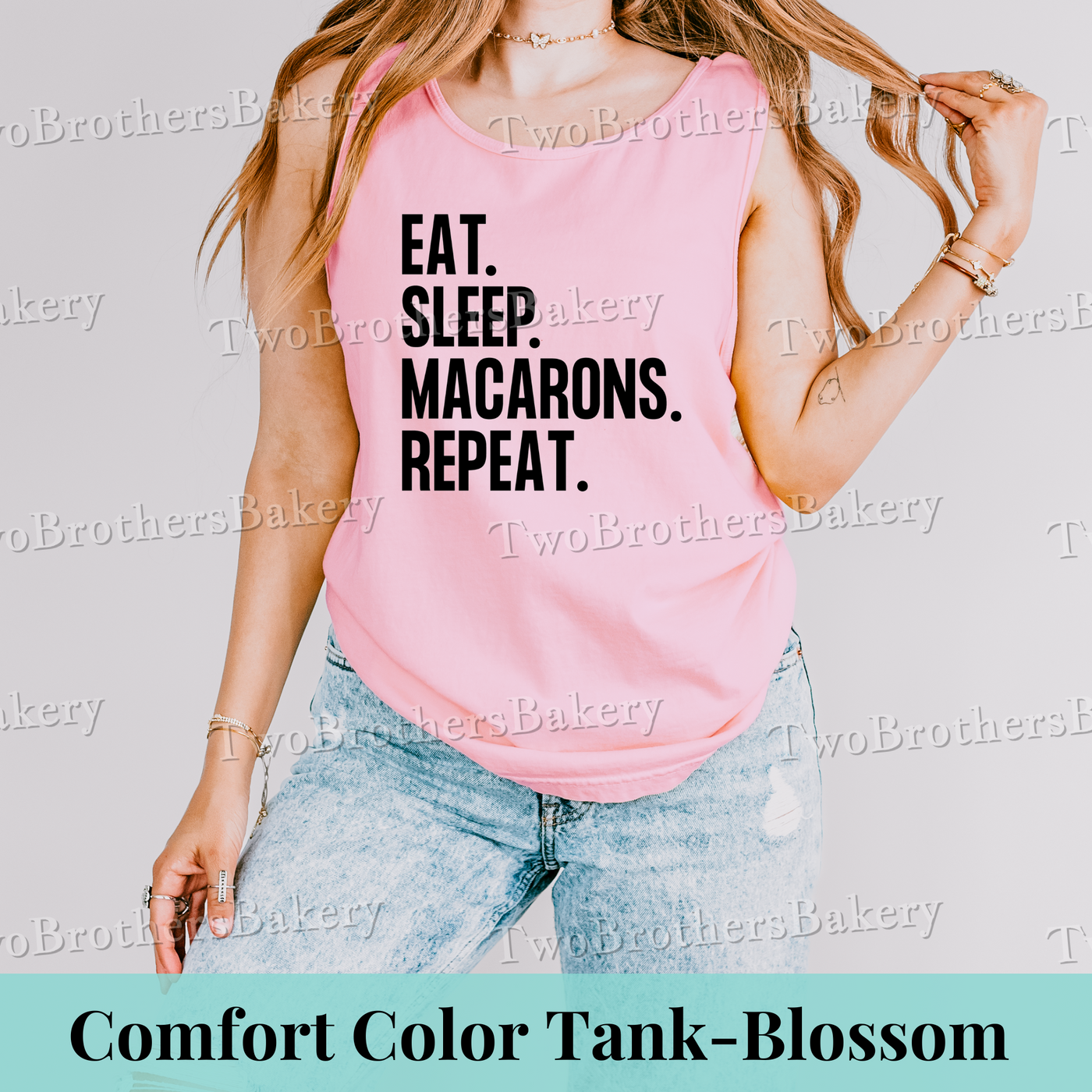 Eat Sleep Macarons Repeat- Tank