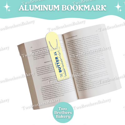 Butter Stick Aluminum Bookmark, Baking Bookmark, Funny Gift for Bakers, Book Lovers Gift, Reader Accessory, Lightweight Metal Mark