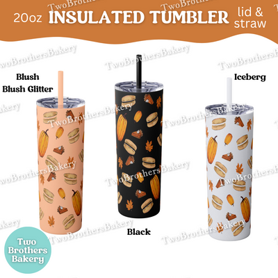 Pumpkin Pie, Fall Desserts, Baking Tumbler, 20oz, Insulated Cup, Autumn Drinkware, Halloween Cup, Whisk Design, Lid and Straw, Cozy Gift