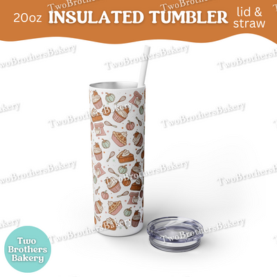 Halloween Cookie, Baking Tumbler, 20oz, Insulated Cup, Nostalgic Sugar Cookies, Spooky Drinkware, Fall Gift, Cookie Lover, Lid and Straw