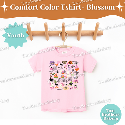 Kids Halloween Baking Shirt, Cute Spooky Bakery Treats Tee, Fall Macaron Cookie Cupcake Shirt, Youth Halloween Baker Top, Trick or Treat