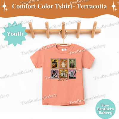 Kids Halloween Baking Shirt, Retro Stamp Ghost Tee, Matching Mommy and Me Outfit, Spooky Fall Cookie Baker Top, Halloween Stamps, Kid Baker