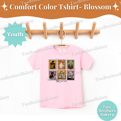 Kids Halloween Baking Shirt, Retro Stamp Ghost Tee, Matching Mommy and Me Outfit, Spooky Fall Cookie Baker Top, Halloween Stamps, Kid Baker