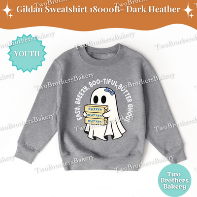 Kids Boo-tiful Butter Ghoul Sweatshirt, Cute Fall Baking Halloween Shirt, Mommy and Me Matching Ghost Baker Outfit, Kid Halloween Baking Tee