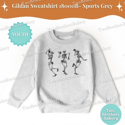 Kids Skeleton Baking Sweatshirt, Halloween Baking Shirt, Matching Family Baking Outfit, Dancing Skeletons Sweatshirt, Spooky Kid Baker