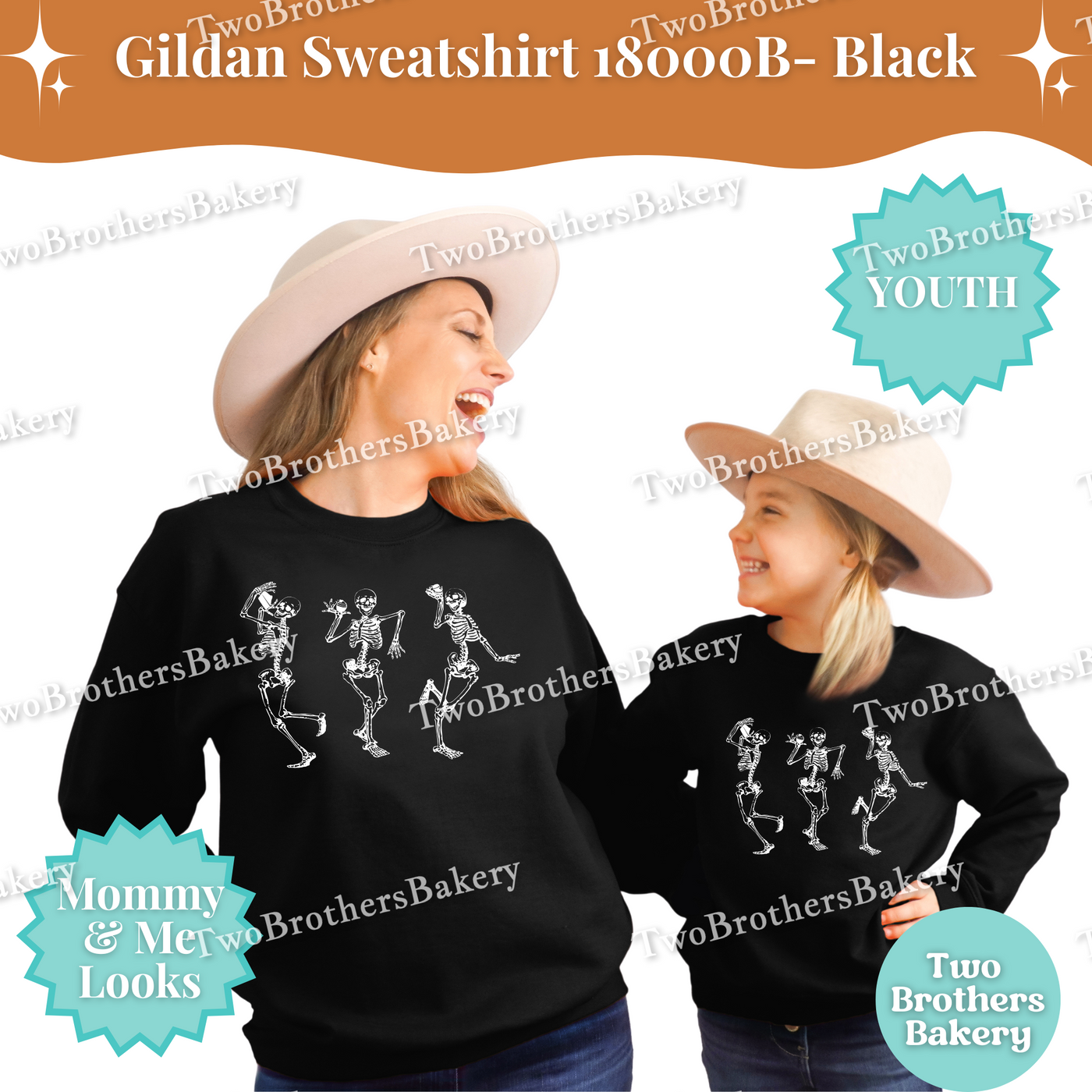 Kids Skeleton Baking Sweatshirt, Halloween Baking Shirt, Matching Family Baking Outfit, Dancing Skeletons Sweatshirt, Spooky Kid Baker