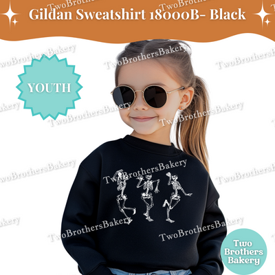 Kids Skeleton Baking Sweatshirt, Halloween Baking Shirt, Matching Family Baking Outfit, Dancing Skeletons Sweatshirt, Spooky Kid Baker