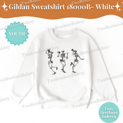 Kids Skeleton Baking Sweatshirt, Halloween Baking Shirt, Matching Family Baking Outfit, Dancing Skeletons Sweatshirt, Spooky Kid Baker