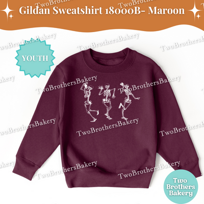Kids Skeleton Baking Sweatshirt, Halloween Baking Shirt, Matching Family Baking Outfit, Dancing Skeletons Sweatshirt, Spooky Kid Baker