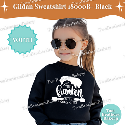 Franken Cutest Sous Chef, Kids Halloween Baking Sweatshirt, Fall Baker Outfit, Cute Halloween Shirt for Kids, Kids Frankenstein Sweater
