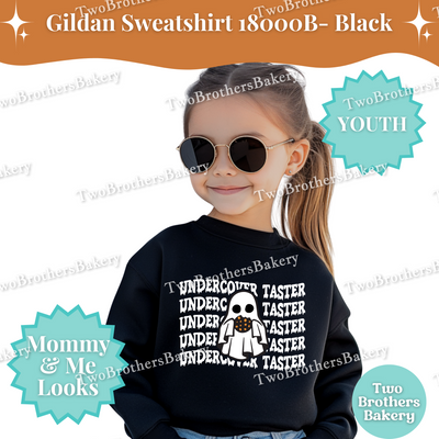 Undercover Taster Ghost Kids Halloween Baking Sweatshirt, Spooky Cute Matching Mommy & Me Fall Baking Outfit, Halloween Taste Tester Gift