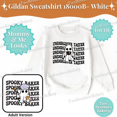 Undercover Taster Ghost Kids Halloween Baking Sweatshirt, Spooky Cute Matching Mommy & Me Fall Baking Outfit, Halloween Taste Tester Gift