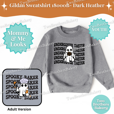 Undercover Taster Ghost Kids Halloween Baking Sweatshirt, Spooky Cute Matching Mommy & Me Fall Baking Outfit, Halloween Taste Tester Gift