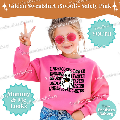 Undercover Taster Ghost Kids Halloween Baking Sweatshirt, Spooky Cute Matching Mommy & Me Fall Baking Outfit, Halloween Taste Tester Gift