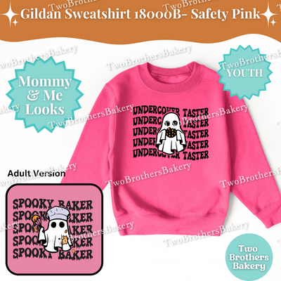 Undercover Taster Ghost Kids Halloween Baking Sweatshirt, Spooky Cute Matching Mommy & Me Fall Baking Outfit, Halloween Taste Tester Gift