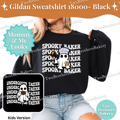 Spooky Baker Sweatshirt, Halloween Baking Crewneck, Matching Mommy & Me Baking Shirt, Ghost Baker, Halloween Baking Pullover, Ghost Baker