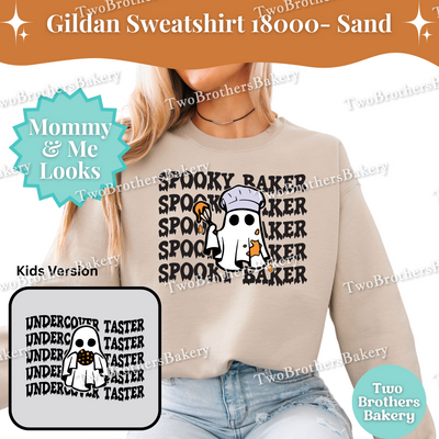 Spooky Baker Sweatshirt, Halloween Baking Crewneck, Matching Mommy & Me Baking Shirt, Ghost Baker, Halloween Baking Pullover, Ghost Baker