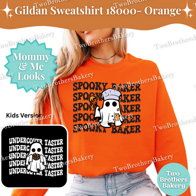 Spooky Baker Sweatshirt, Halloween Baking Crewneck, Matching Mommy & Me Baking Shirt, Ghost Baker, Halloween Baking Pullover, Ghost Baker