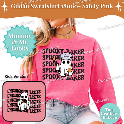 Spooky Baker Sweatshirt, Halloween Baking Crewneck, Matching Mommy & Me Baking Shirt, Ghost Baker, Halloween Baking Pullover, Ghost Baker