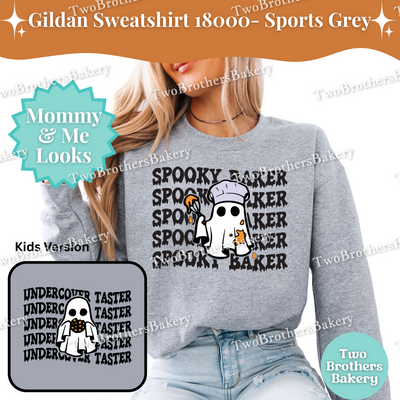 Spooky Baker Sweatshirt, Halloween Baking Crewneck, Matching Mommy & Me Baking Shirt, Ghost Baker, Halloween Baking Pullover, Ghost Baker