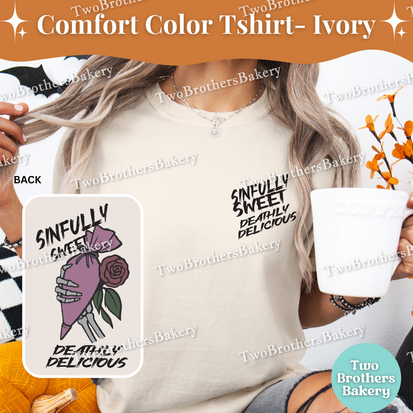 Sinfully Sweet Tee, Deathly Delicious, Halloween Baking Tee, Skeleton Hand Baking Shirt, Skeleton Baker, Spooky Baker, Scary Baking Tshirt