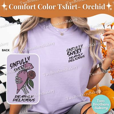 Sinfully Sweet Tee, Deathly Delicious, Halloween Baking Tee, Skeleton Hand Baking Shirt, Skeleton Baker, Spooky Baker, Scary Baking Tshirt