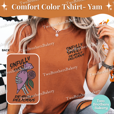 Sinfully Sweet Tee, Deathly Delicious, Halloween Baking Tee, Skeleton Hand Baking Shirt, Skeleton Baker, Spooky Baker, Scary Baking Tshirt