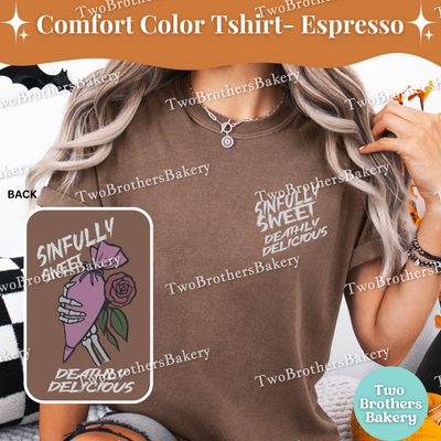 Sinfully Sweet Tee, Deathly Delicious, Halloween Baking Tee, Skeleton Hand Baking Shirt, Skeleton Baker, Spooky Baker, Scary Baking Tshirt