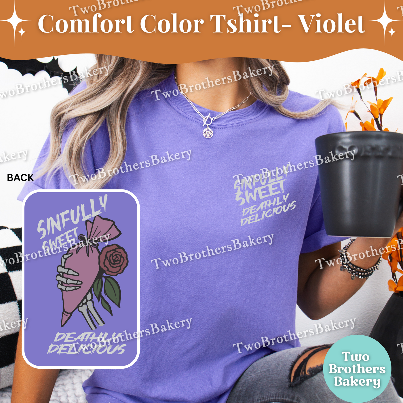 Sinfully Sweet Tee, Deathly Delicious, Halloween Baking Tee, Skeleton Hand Baking Shirt, Skeleton Baker, Spooky Baker, Scary Baking Tshirt