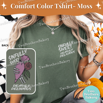 Sinfully Sweet Tee, Deathly Delicious, Halloween Baking Tee, Skeleton Hand Baking Shirt, Skeleton Baker, Spooky Baker, Scary Baking Tshirt