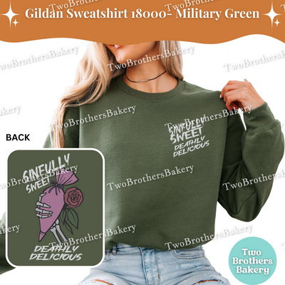 Sinfully Sweet, Deathly Delicious, Halloween Baking Sweatshirt, Spooky Baker, Skeleton Hand Piping Bag, Haunted Bakery Pullover, Scary Baker