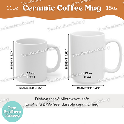 Pumpkin Macaron Coffee Mug, Fall Pie & Pumpkin Spice Ceramic Mug, 11oz or 15oz, Dishwasher Safe Gift for Bakers and Autumn Dessert Lovers
