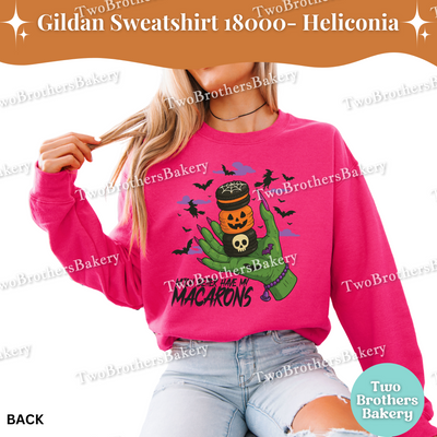 Halloween Macaron Sweatshirt, Witch Better Have My Macarons, Gildan Unisex Crewneck for Bakers, Spooky Fall Baking Pullover, Witchy Macarons