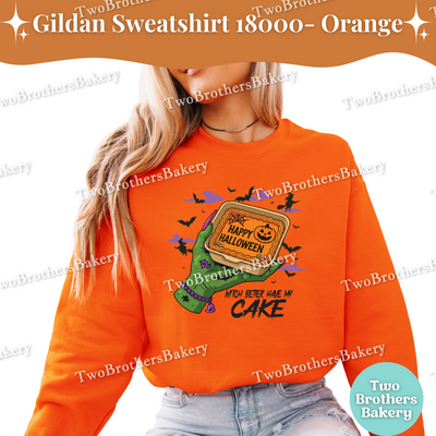Halloween Cake Sweatshirt, Witch Better Have My Cake, Gildan Unisex Crewneck for Bakers, Spooky Baker Pullover, Halloween Bento Cake