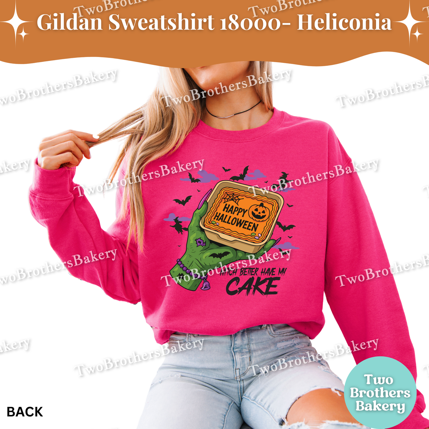 Halloween Cake Sweatshirt, Witch Better Have My Cake, Gildan Unisex Crewneck for Bakers, Spooky Baker Pullover, Halloween Bento Cake