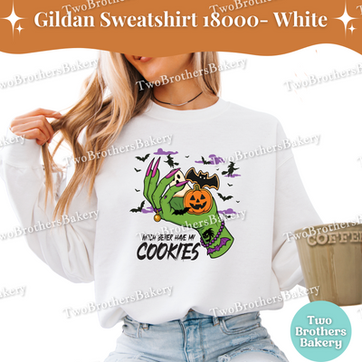Halloween Cookie Sweatshirt, Witch Better Have My Cookies, Gildan Unisex Crewneck for Bakers, Spooky Baking Pullover, Halloween Cookies