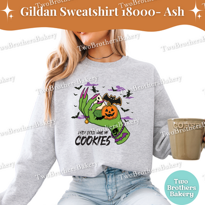 Halloween Cookie Sweatshirt, Witch Better Have My Cookies, Gildan Unisex Crewneck for Bakers, Spooky Baking Pullover, Halloween Cookies