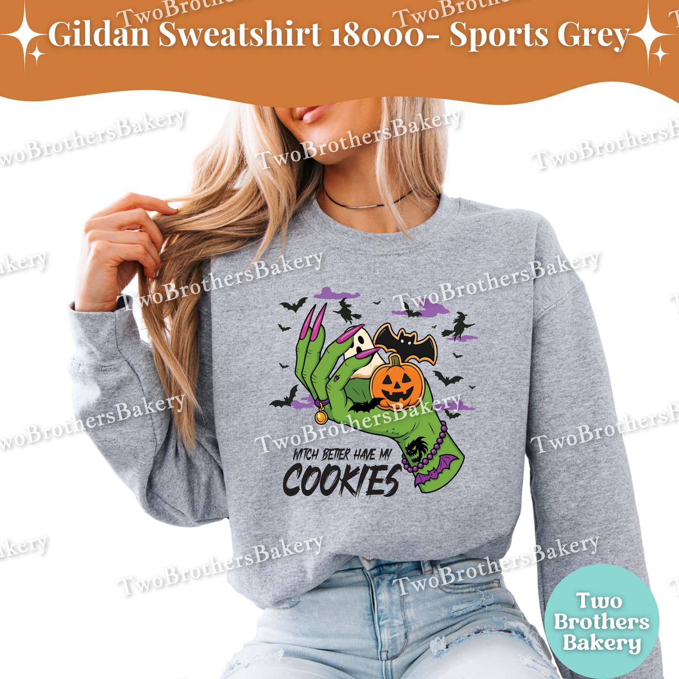 Halloween Cookie Sweatshirt, Witch Better Have My Cookies, Gildan Unisex Crewneck for Bakers, Spooky Baking Pullover, Halloween Cookies