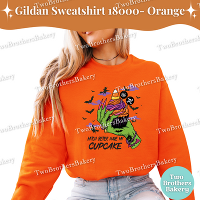 Halloween Cupcake Sweatshirt, Witch Better Have My Cupcake, Gildan Unisex Crewneck for Bakers, Spooky Baker Pullover, Halloween Cupcakes