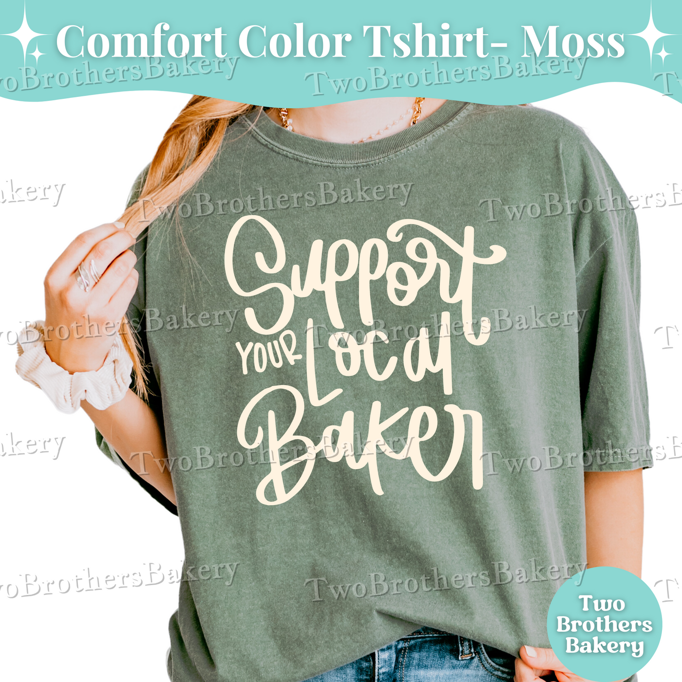 Support Your Local Baker Shirt, Baking Graphic Tee, Cute Baker T-Shirt, Gift for Bakers, Comfort Colors Bakery Shirt, Cottage Bakery Merch