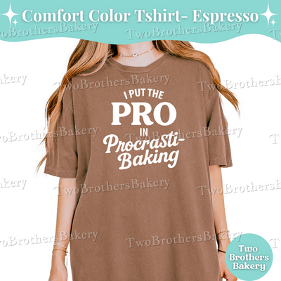 Pro in Procrastibaking, Procrastination Shirt, Baking Humor gift, Baking tshirt, Funny Baking tee, Gift for Bakers, Procrastinating Gift