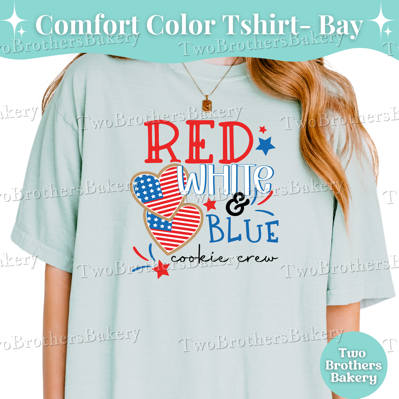 Red White and Blue Cookie Crew Shirt, 4th of July Baking Tee, Patriotic Cookie Baker Shirt, Comfort Colors T-Shirt, USA Bakery Top, S-4XL