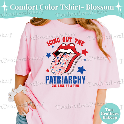 Patriotic Baking T-shirt, Unisex Tee for 4th of July, Icing Out the Patriarchy, Bakers Against Trump, Baker Shirt, Red White Blue Baking